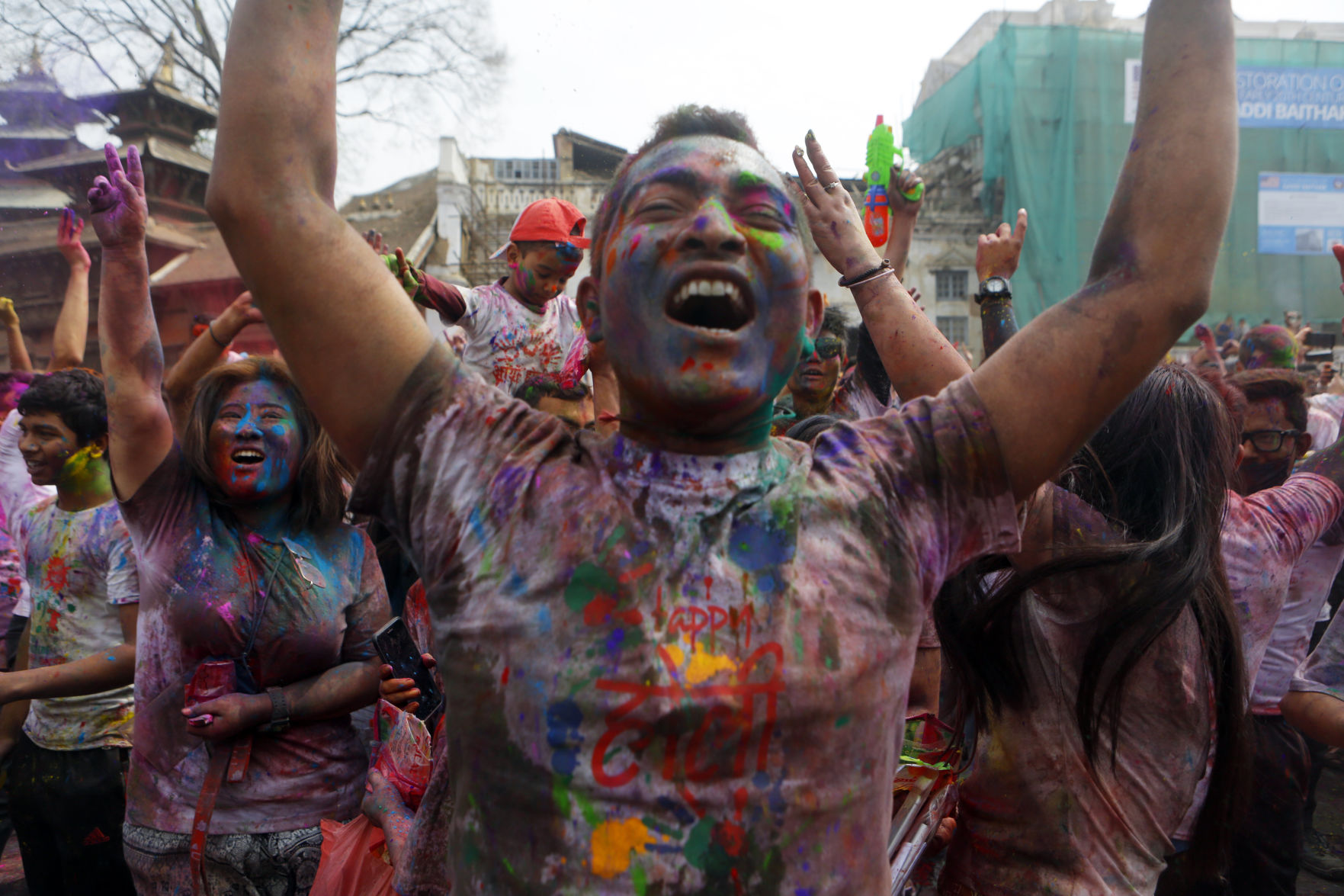 Dancing for Holi festival